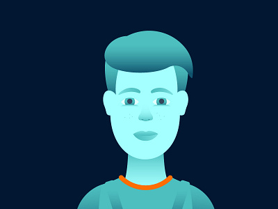 Boy Character 1980's 2017 70s 80s 90s animation boy character gradient. 40s vector
