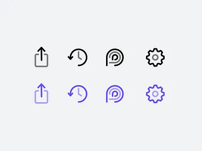 Icon Set app gear history icons set settings share