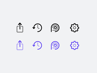 Icon Set app gear history icons set settings share