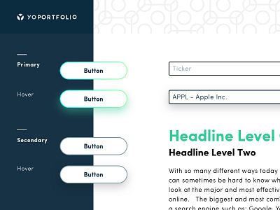 Yo Portfolio - Buttons buttons element collage financial glow hover state interface mood board neon stocks ui elements web design