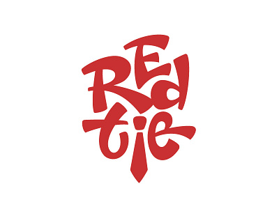 Red Tie Logo branding hand lettering lettering logo logotype type typography