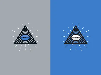 Color Way Exploration branding fantasy football icon illuminati logo mark triangle truth