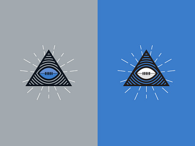 Color Way Exploration branding fantasy football icon illuminati logo mark triangle truth