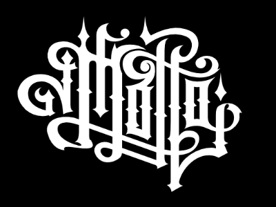 Motto black blacletter crazy filip gothic letters typography