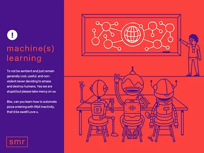 SMR: Machine Learning branding illustration layout line new rail alphabet typography