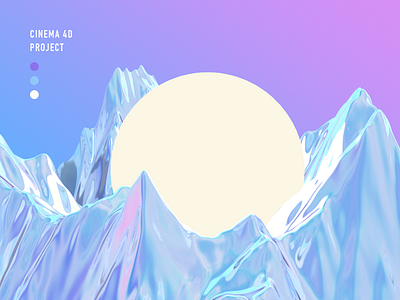 Sunrise 3d c4d color concept graphic