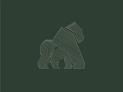 Gorillas art atlanta creative design gorillas illustrator minimal modern monoline zooatlanta