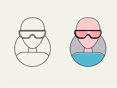 Wearing AR/VR gear icon ar gear icon tech vr