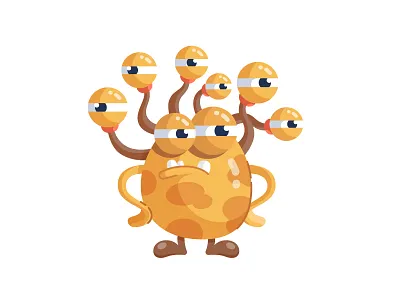 Monster sticker #2 eye illustration monster sticker vector