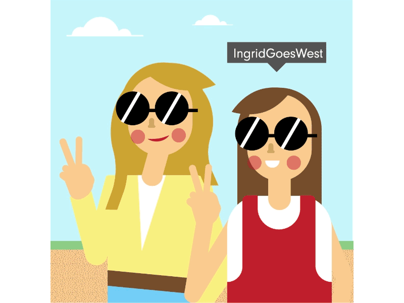 34 - Ingrid Goes West animation gif illustration ingrid goes west instagram loop vector