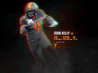 John Kelly Stat Graphic football john kelly ncaa social media tennessee