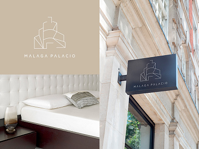 Logo AC Malaga Palacio Hotel brand branding color graphic hotel icon identity logo logotype print symbol typography