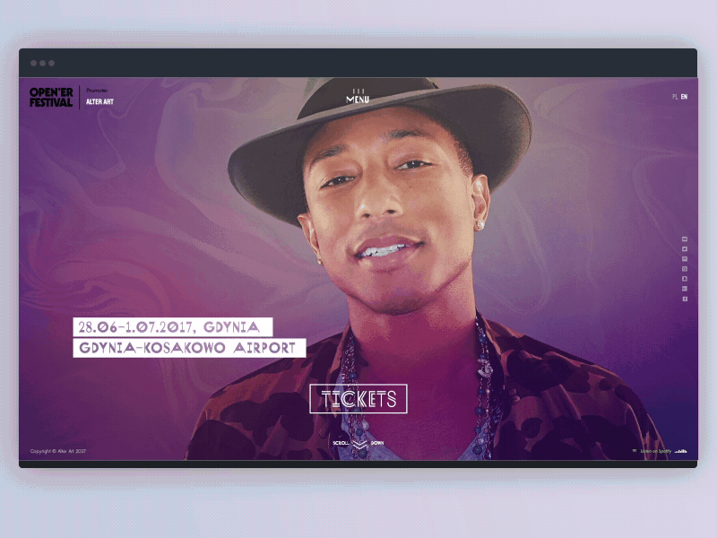 Example of Festival interactive concept