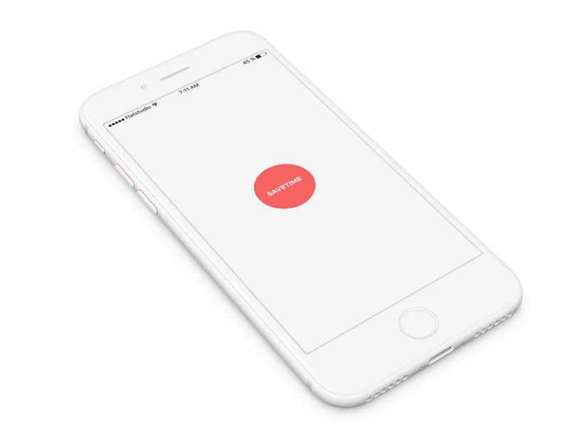 Savetime - Animation animation clean delivery fish flatstudio ios map red savetime