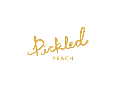 Pickled Peach Type cursive hand lettering mixed type type