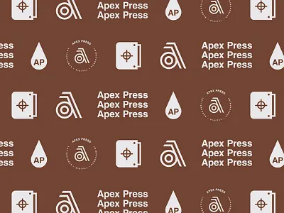 Apex Press a branding letter logo mark pattern press printing squeegee symbol typography