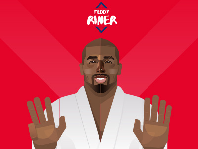 Teddy Riner 9 champion illustration judo riner sport teddy vector world