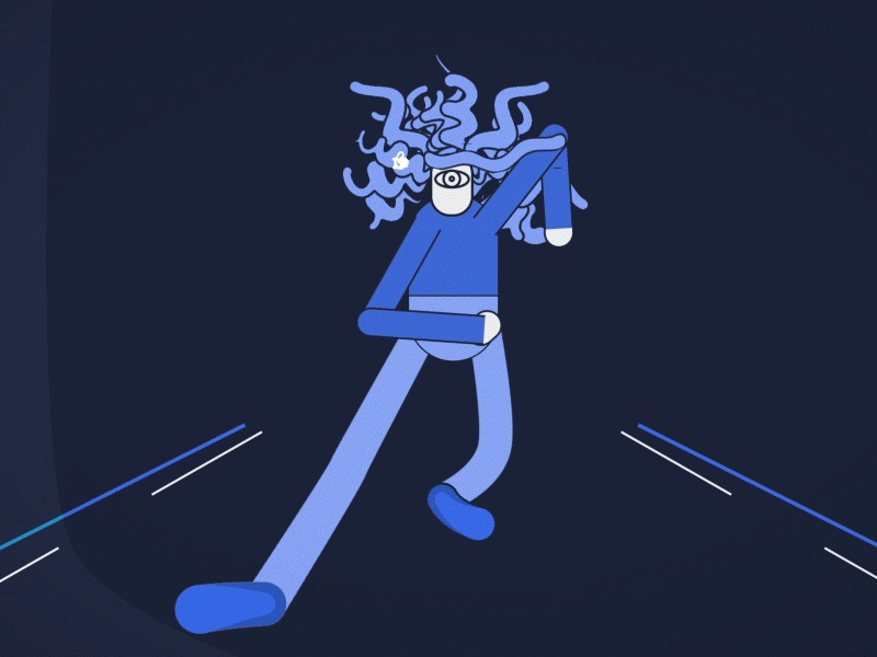 Love bugs n.3 2d 3dstroke anger crazy cylce love medusa motion walk