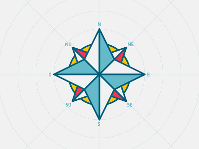 Wind Rose Flat animation app branding flat lettering type ux web wind rose