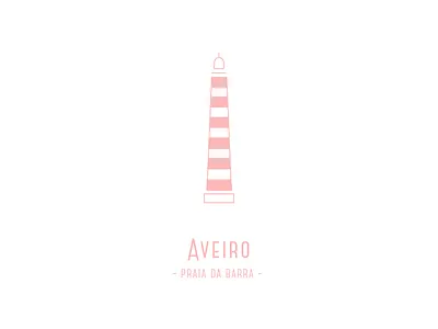 Aveiro aveiro beach illustration lighthouse lines portugal praia da barra