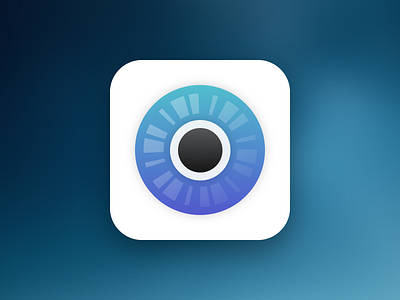 Biometrics scanner app icon 005 app icon biometric blue dailyui eye eyeball gradient human eye ios iris iris scanner