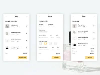 Fntn App Checkout app check method out payment shopping