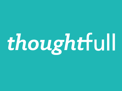 ThoughtFull wordmark concept logo wordmark