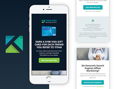 Email Marketing Design & Development - Titan WMS design development email marketing