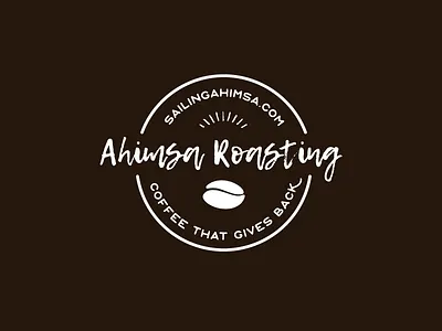 Ahimsa Roasting Identity branding coffee identity logo print roasting stamp