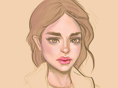 Digital Portrait Painting digital 2d feminine painting portrait