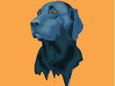 My blue pup dog drip illustrator morehouse parker vector