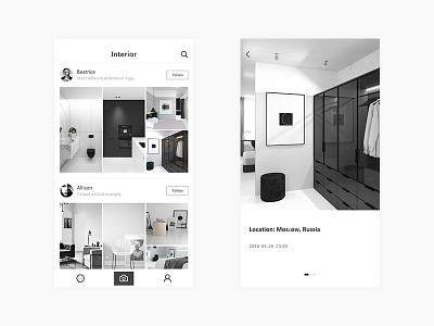 Interior Design app font interior design mobile ui ui design