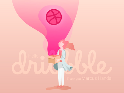 Hello Dribbble first shot hello dribbble illustration illustrator