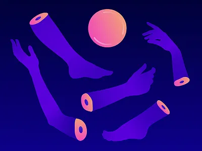 Warmth arms gradients hands legs vibrant