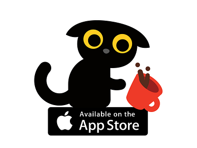 Blackie the Cat app application cat creative cute emoji emoticon flat funny kitty minimal sticker sweet