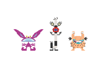 Aaahh!!! Real Monsters aaahh real monsters ickis illustration krumm oblina pixel art pixels vector