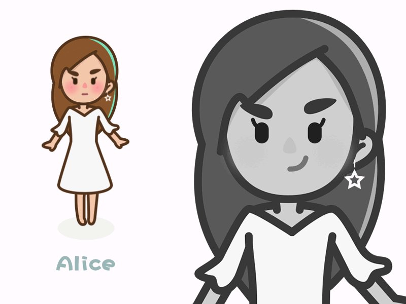 Alice gif loading ui