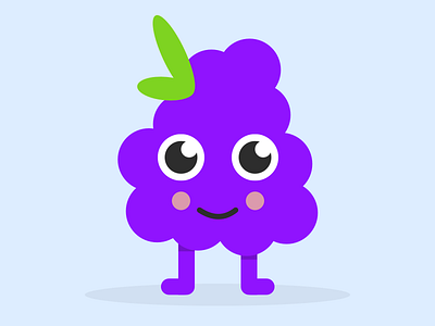 Mr. Grapes art cartoon children books children illustration cute fruit grapes illustration minimal