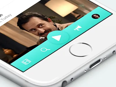 Mobile App Bottom Bar bottom bar detail ios iphone menu mobile app navigation bar notification play profile project search