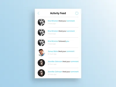 Daily UI #047 – Activity Feed dailyui dailyuichallenge designui interface ui uidesign ux