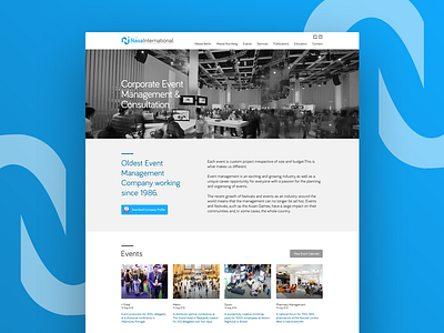 Nasa International consultation corporate event event calendar event management messe berlin minimal ui design