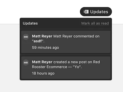Screenshot dropdown inbox mail notification stamp ui