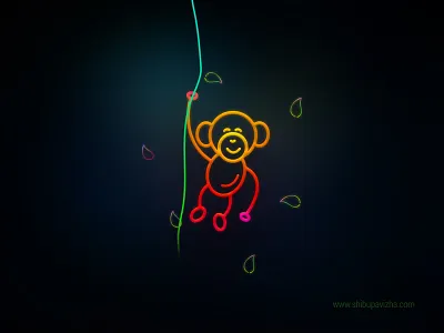 Gradient Art animal art bird digital art colorfull drawing gradient illustration minimal minimalist monkey