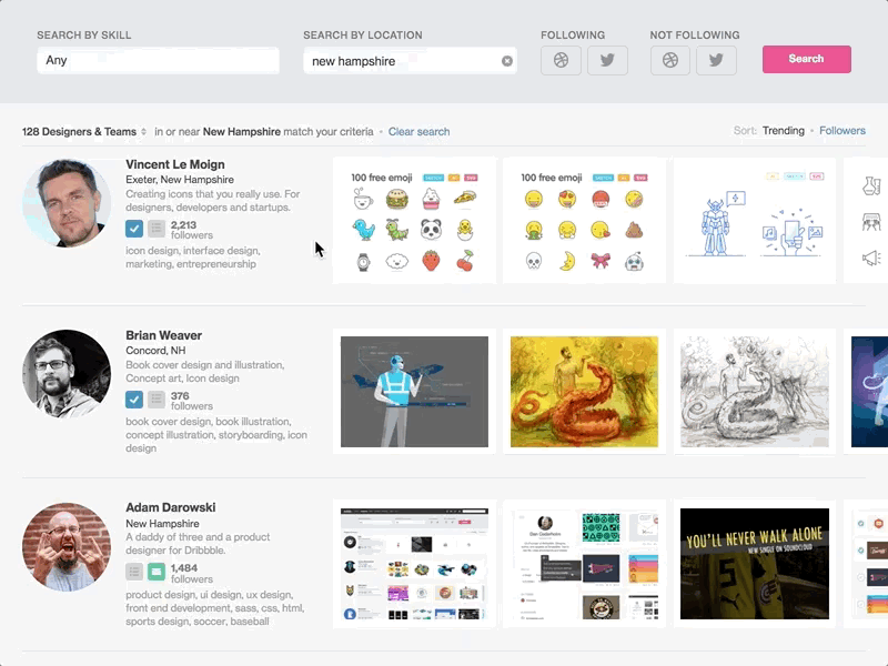 A little scrolling help designers dribbble list scrolling