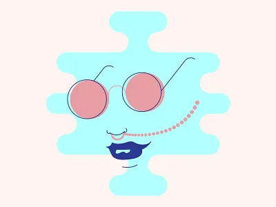 Queen eyewear girl illustration line people pride vector women