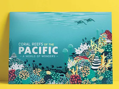 Coral Reefs of the Pacific art direction book color graphic design illustration print typography web