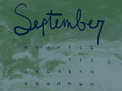 Sep Calendar Desktop Wallpaper background calendar desktop wallpaper fall painting pattern september surface design textile design wallpaper