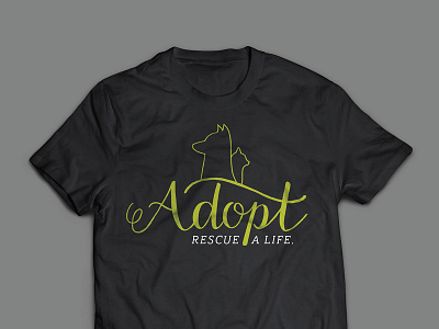 Adopt Tshirt hand lettering lettering pet art tshirt design