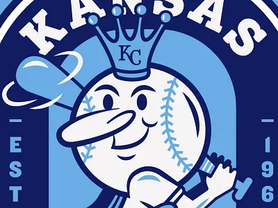 Royals Mural preview badge baseball crown icon kansas city kc logo mr. royal mural royals seal sports