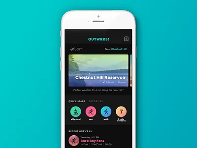 OUTWRKS! • Workout Tracker concept fitness ios mobile workout